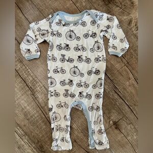 Bestaroo Blue Gray Bicycle Modal Romper Coverall 6–12 Months